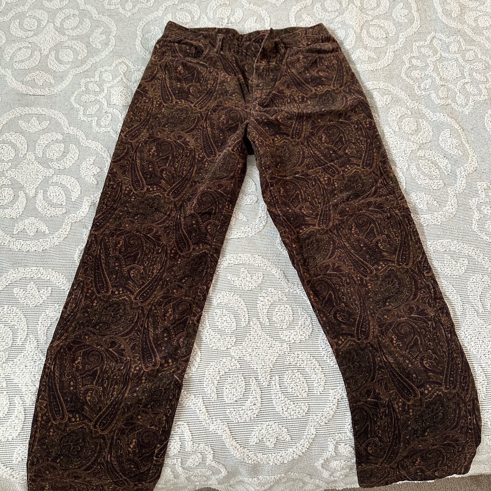 Ralph Lauren Corduroy Paisley Trousers